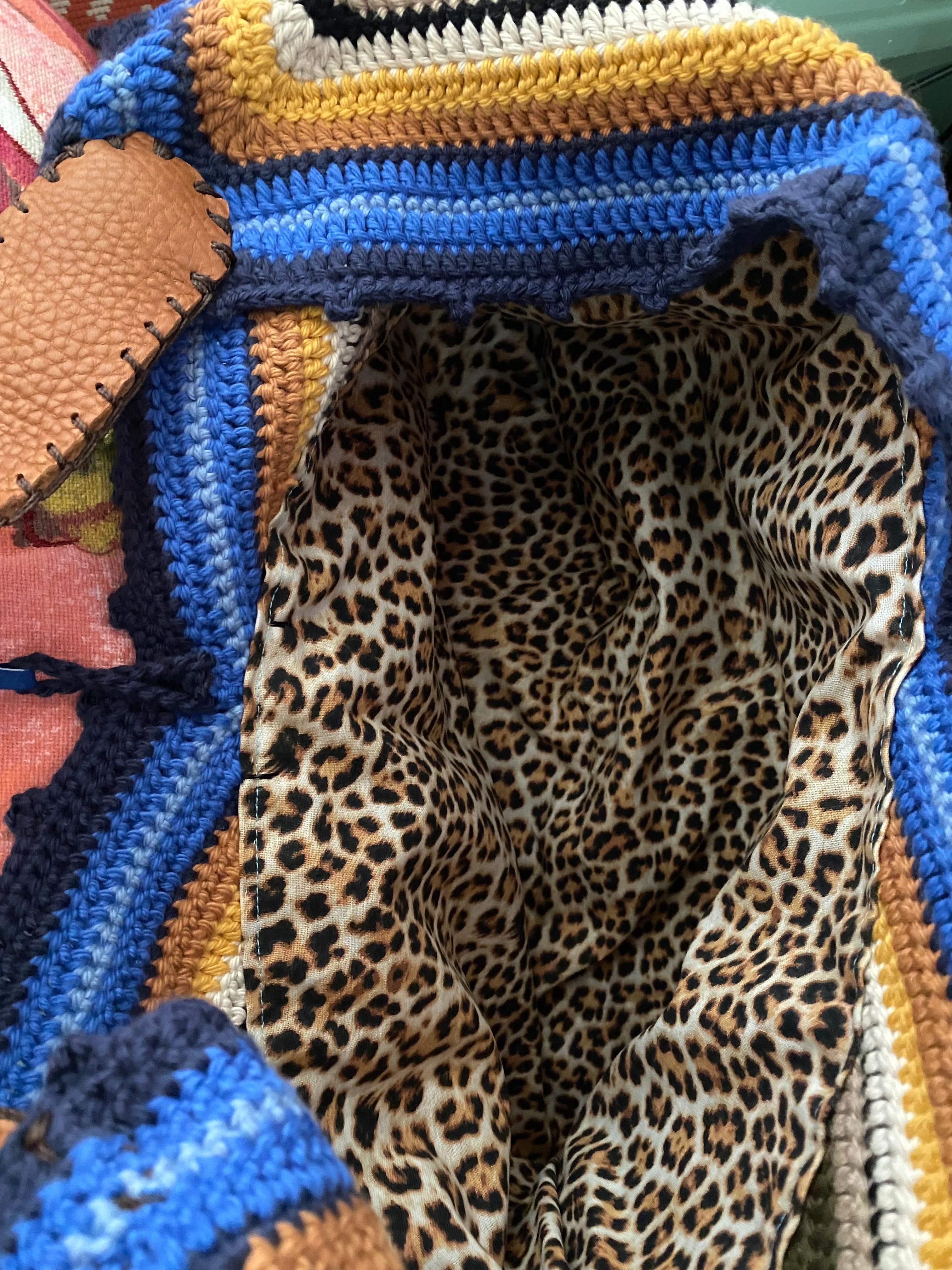 IBIZA Collection ~ Palms ~ large crochet hobo bag