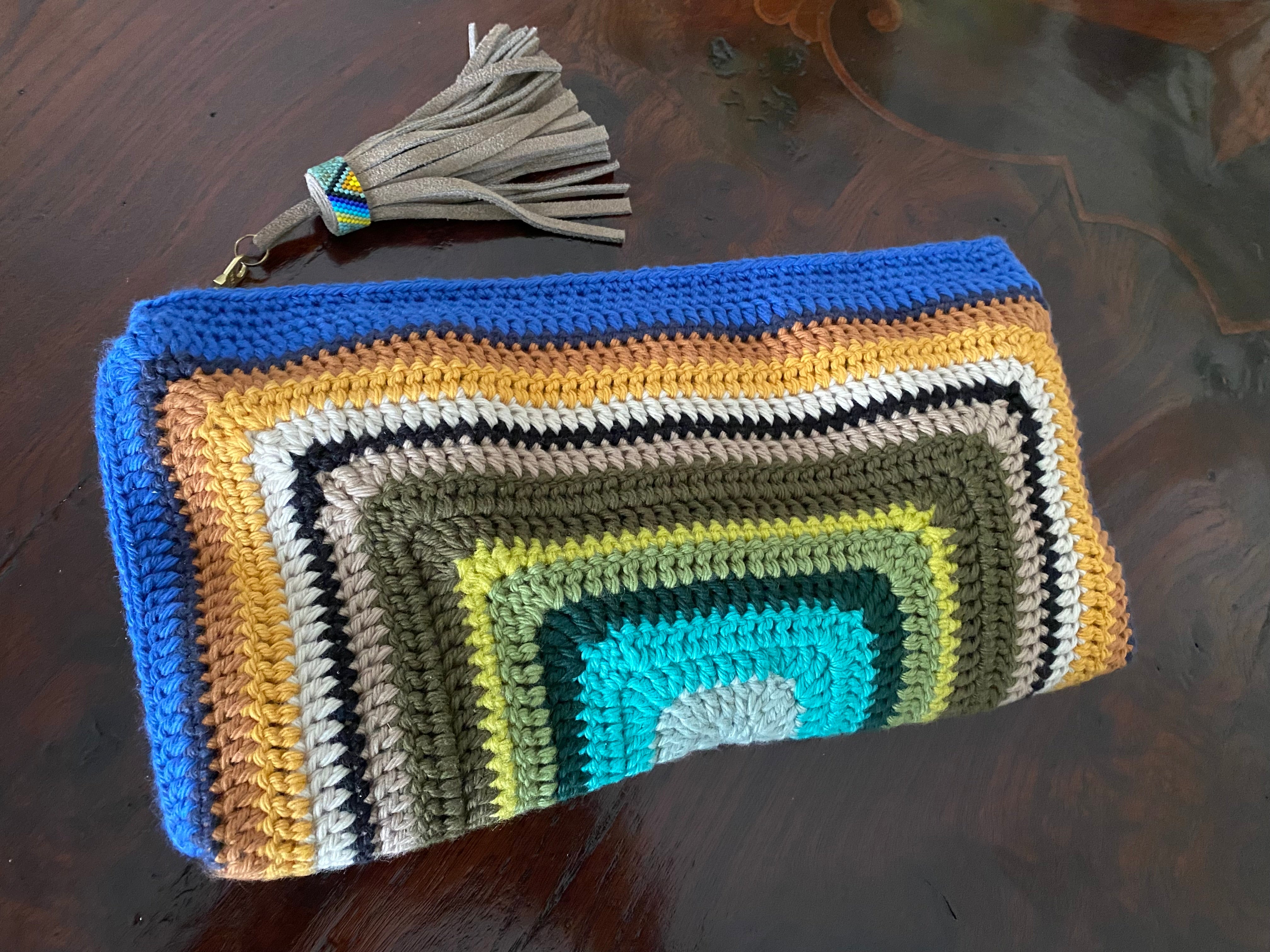 Crochet clutch bag - Palms