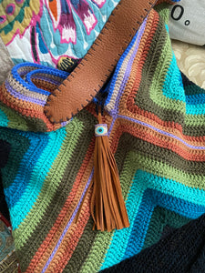 IBIZA Collection ~ Fern ~ large crochet hobo bag