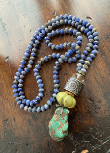 Sodalite Anne Choi serpent knotted necklace