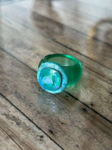 Orb ring - Aquafina (size 6)