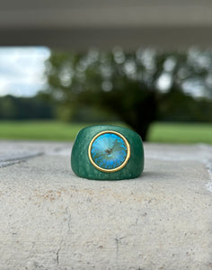 Orb ring - Mod Series / Verde (size 8)