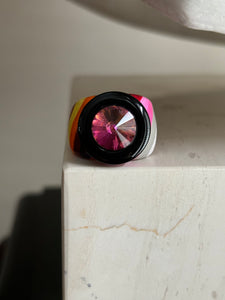 Orb handpainted ring - Retro Series / Mood (size 8)