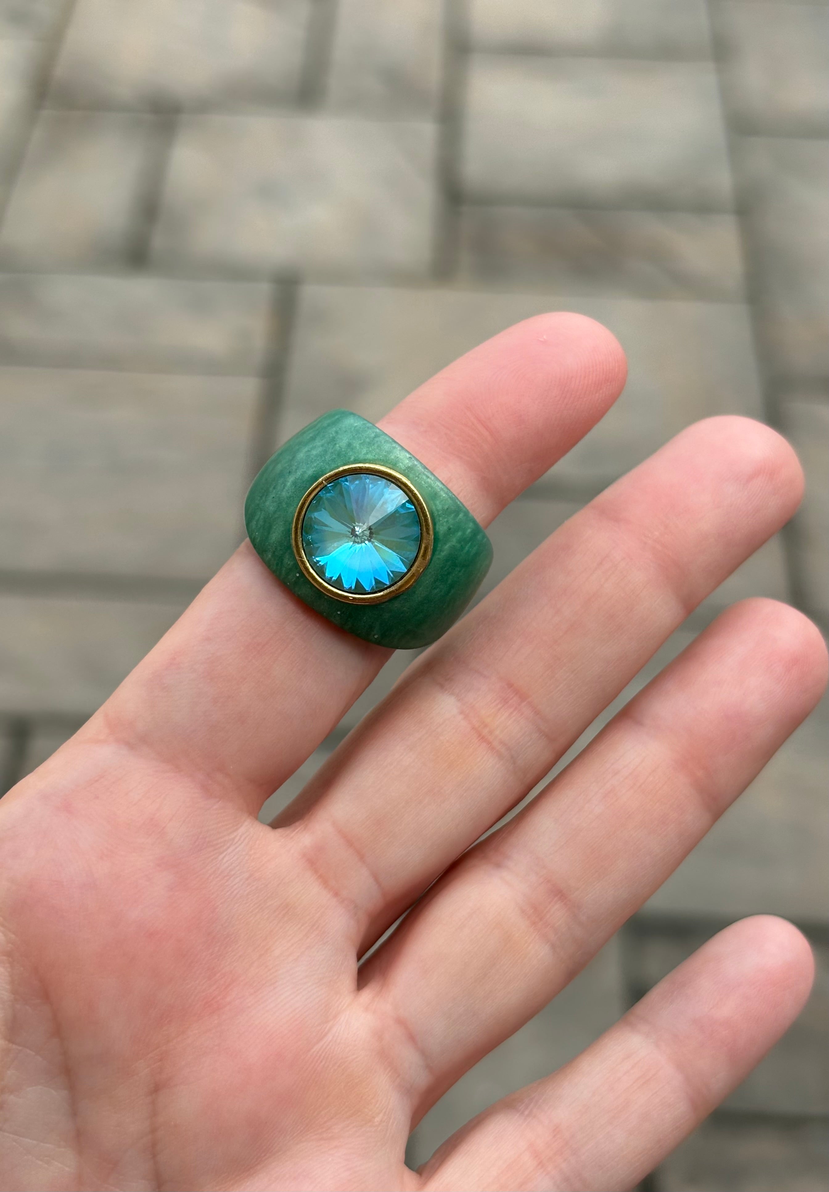 Orb ring - Mod Series / Verde (size 8)