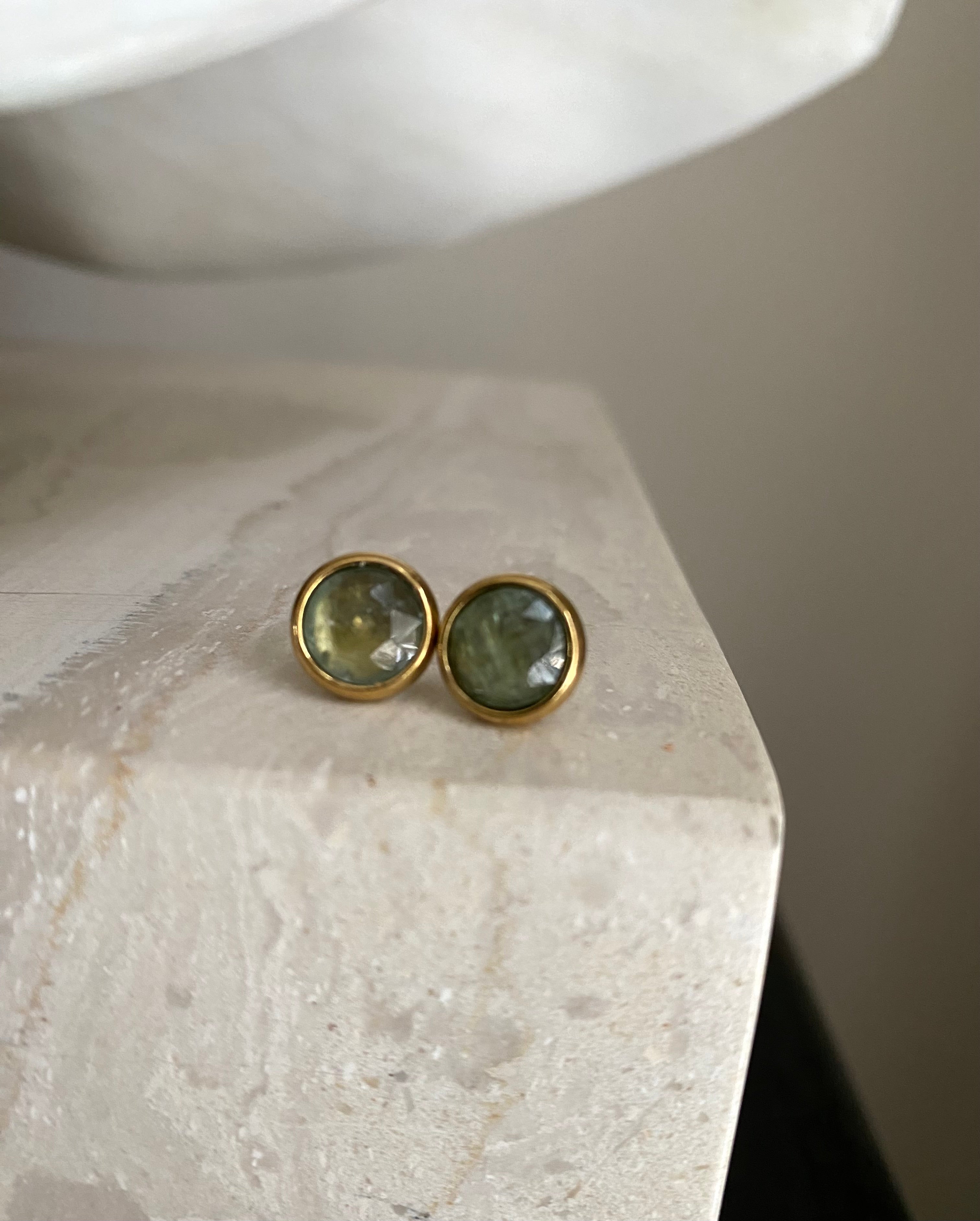 Mint kyanite post earrings