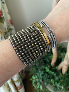 Pyrite cuff bracelet