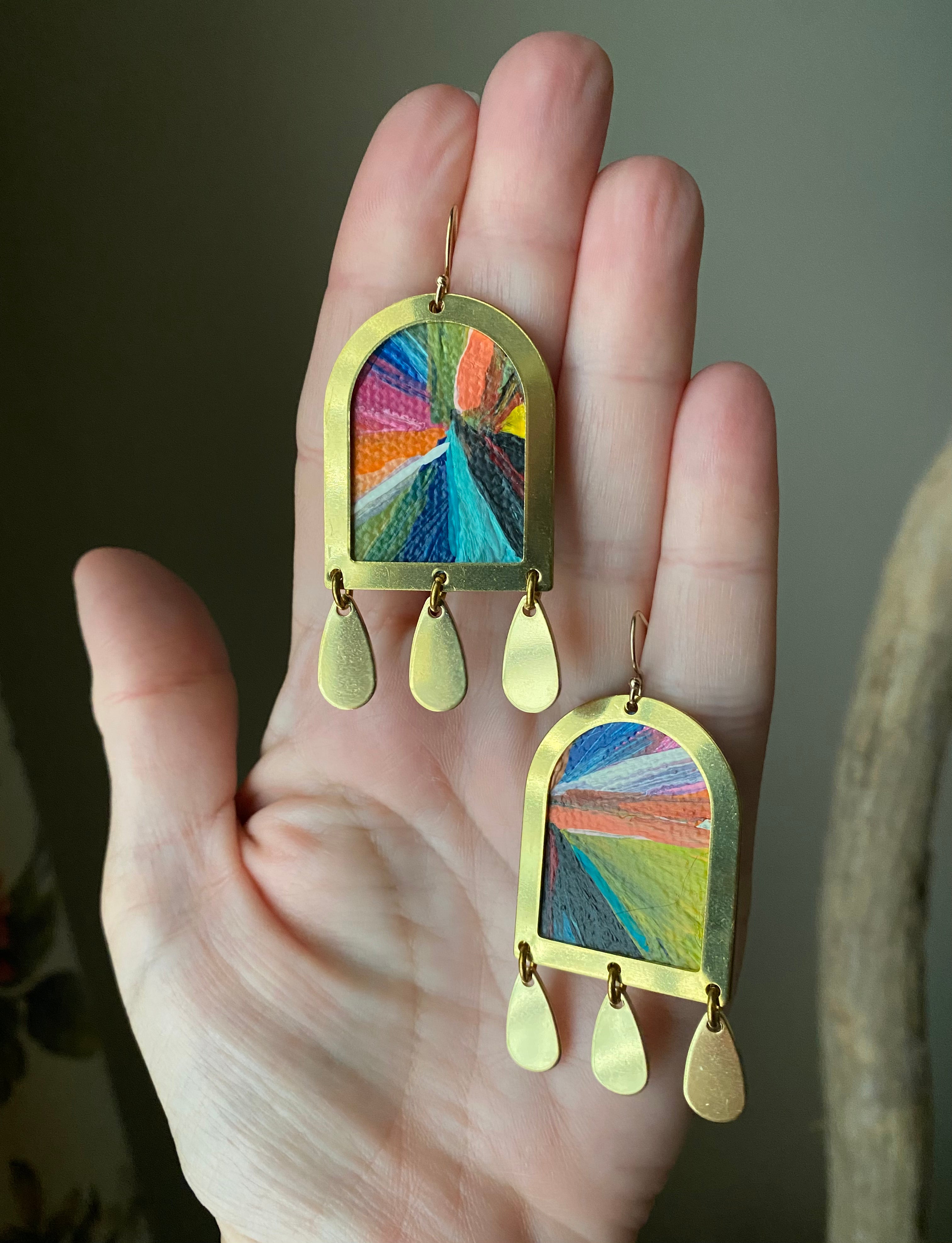 PALETTE abstract earrings - Norway