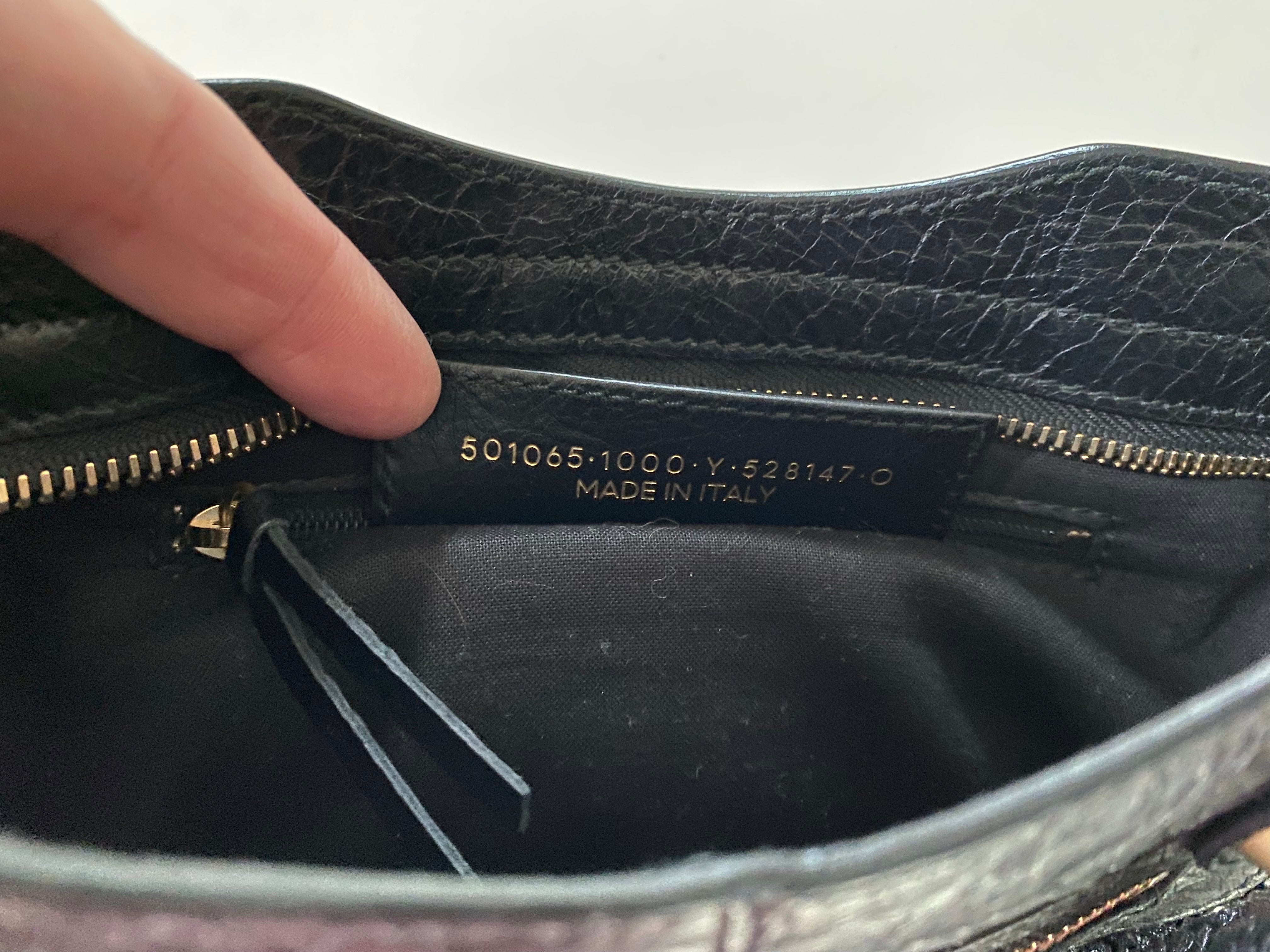 Balenciaga Classic City Black Leather Perforated Mini Satchel Bag 501065 