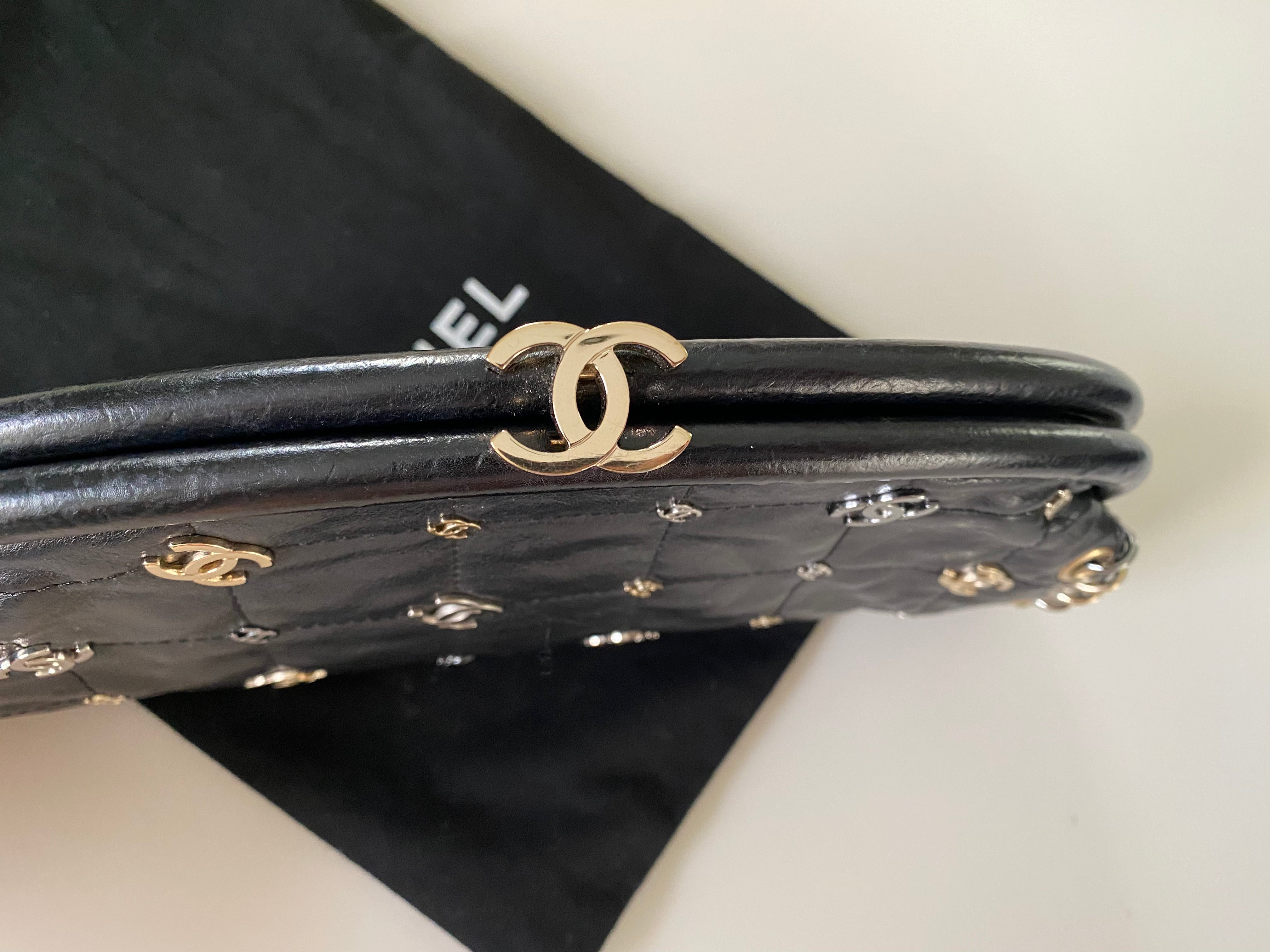 Chanel 2007 Limited Edition CC logo charm clutch