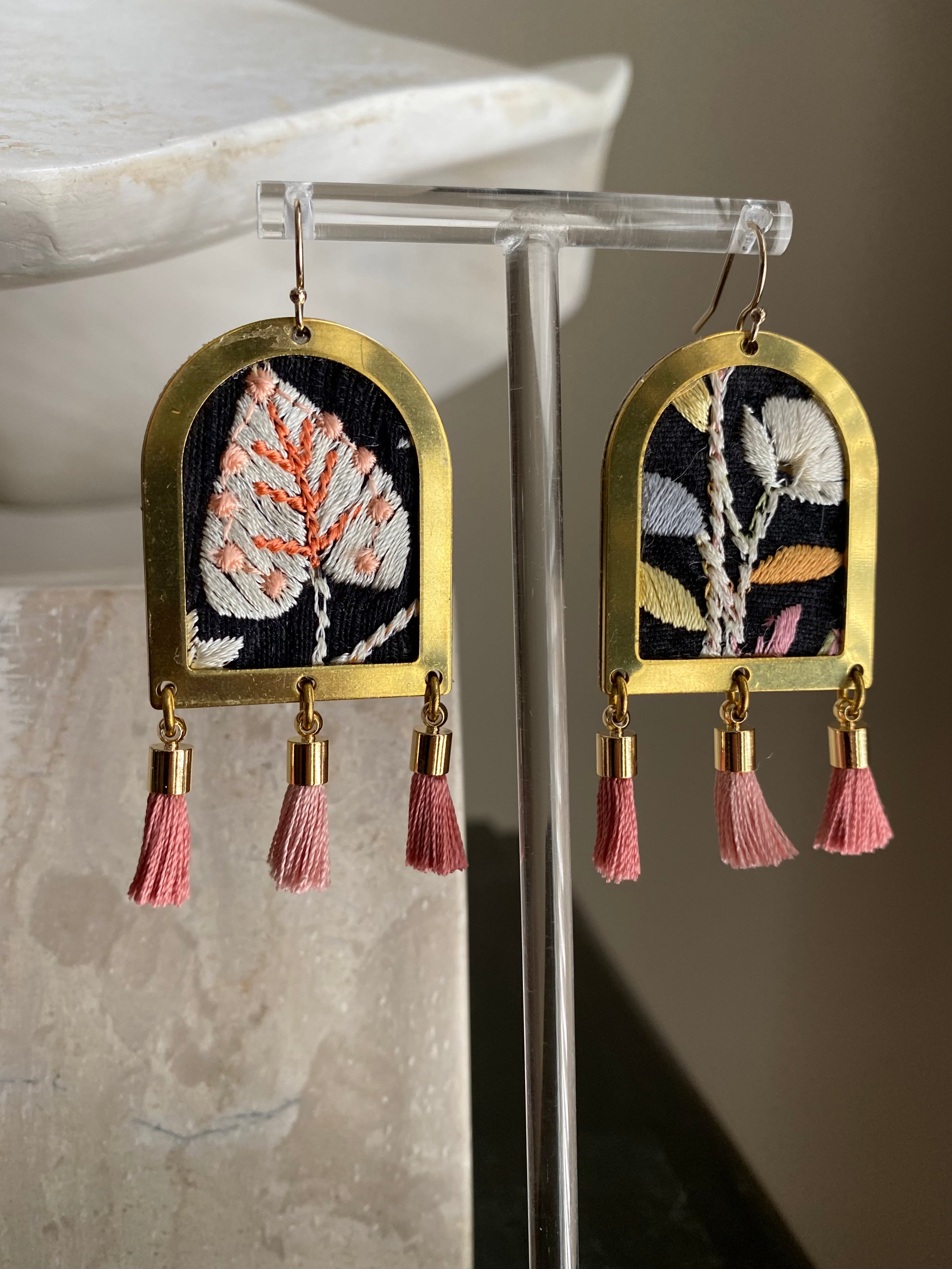 TAPESTRY floral tassel earrings - Spade