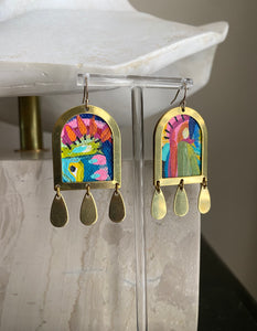 PALETTE abstract earrings - Venice