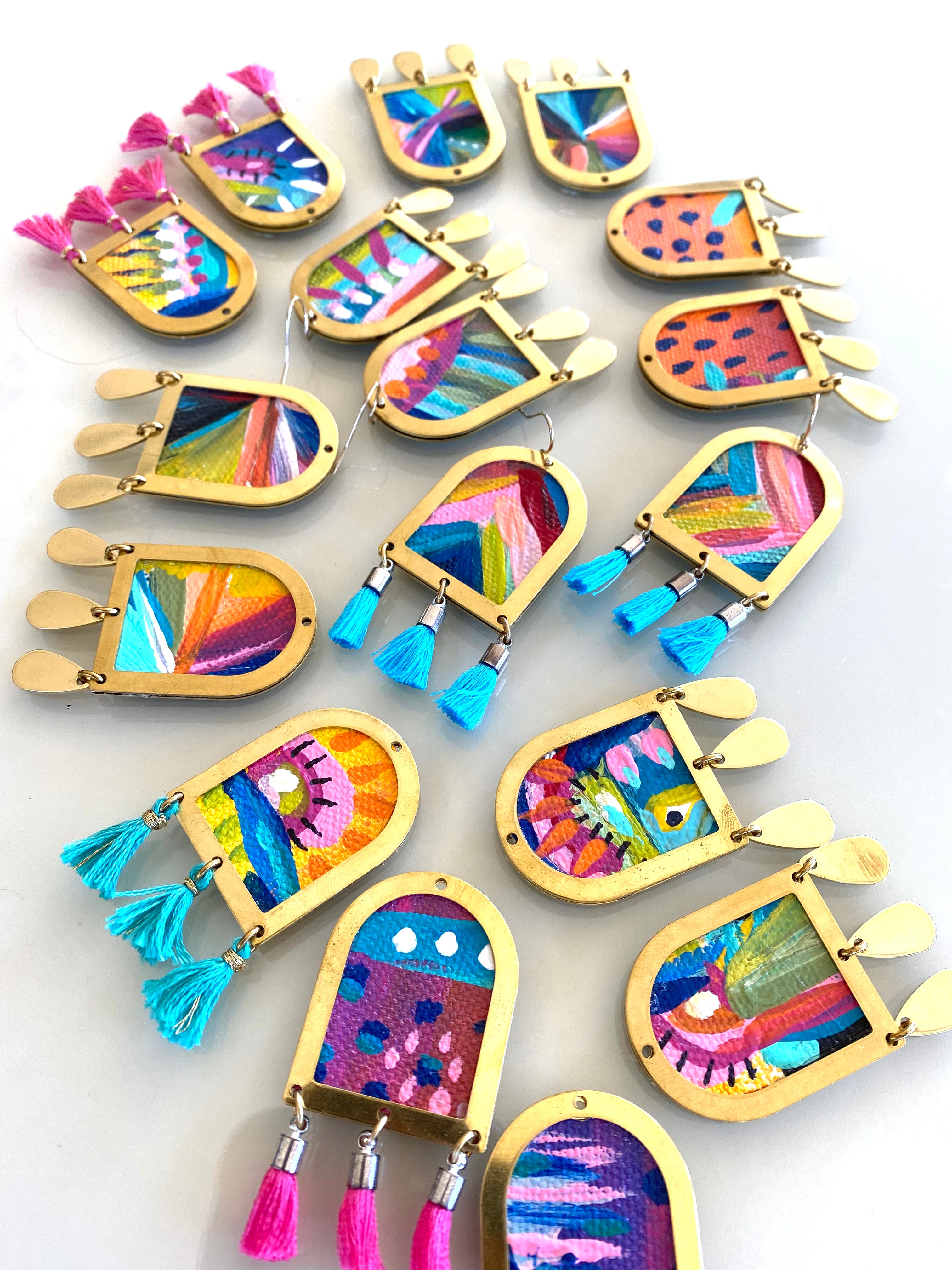 PALETTE abstract earrings - Venice