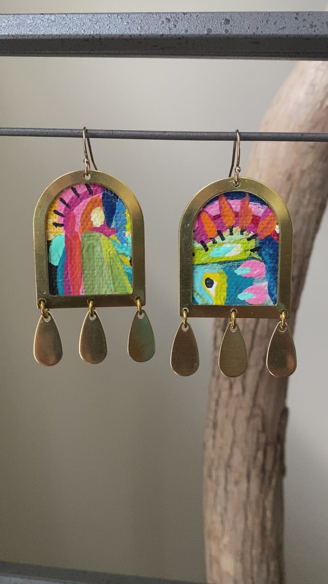 1 pair of Artist Paint Palette Paint Brush Earrings Girl Dangle Drop  Earrings - Walmart.com