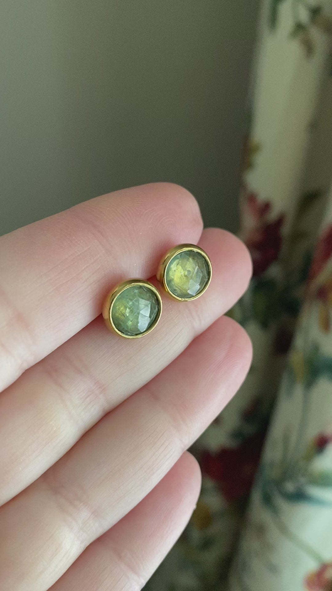 Mint kyanite post earrings