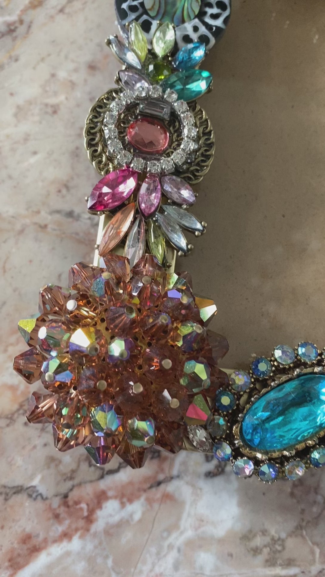 Mardi Gras bracelet with Purple and Gold Swarovski Crystals