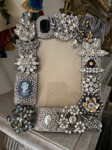 Repurposed antique jewelry frame - Cameo