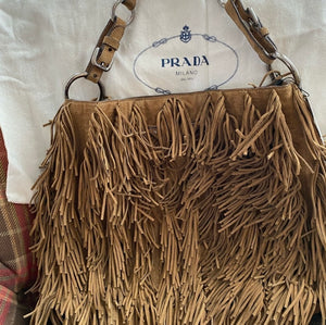Prada Handbag Light Brown Leather Shoulder Bag -  Israel