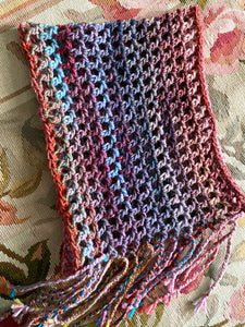 Crochet fringe – cowl - Melrose slashKnots
