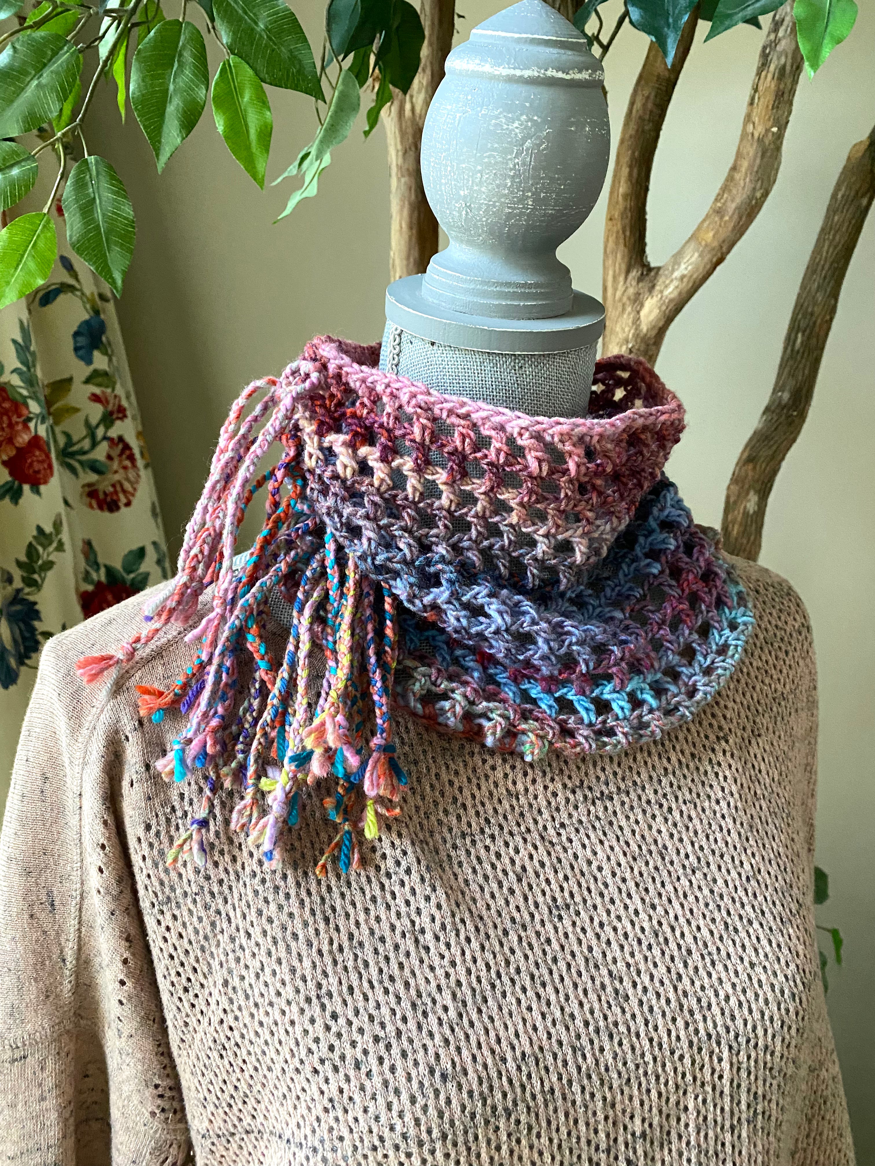 Crochet fringe cowl slashKnots – - Melrose