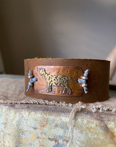 Leather cuff bracelet - Kid