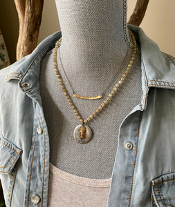 Knotted citrine necklace - Be Brave