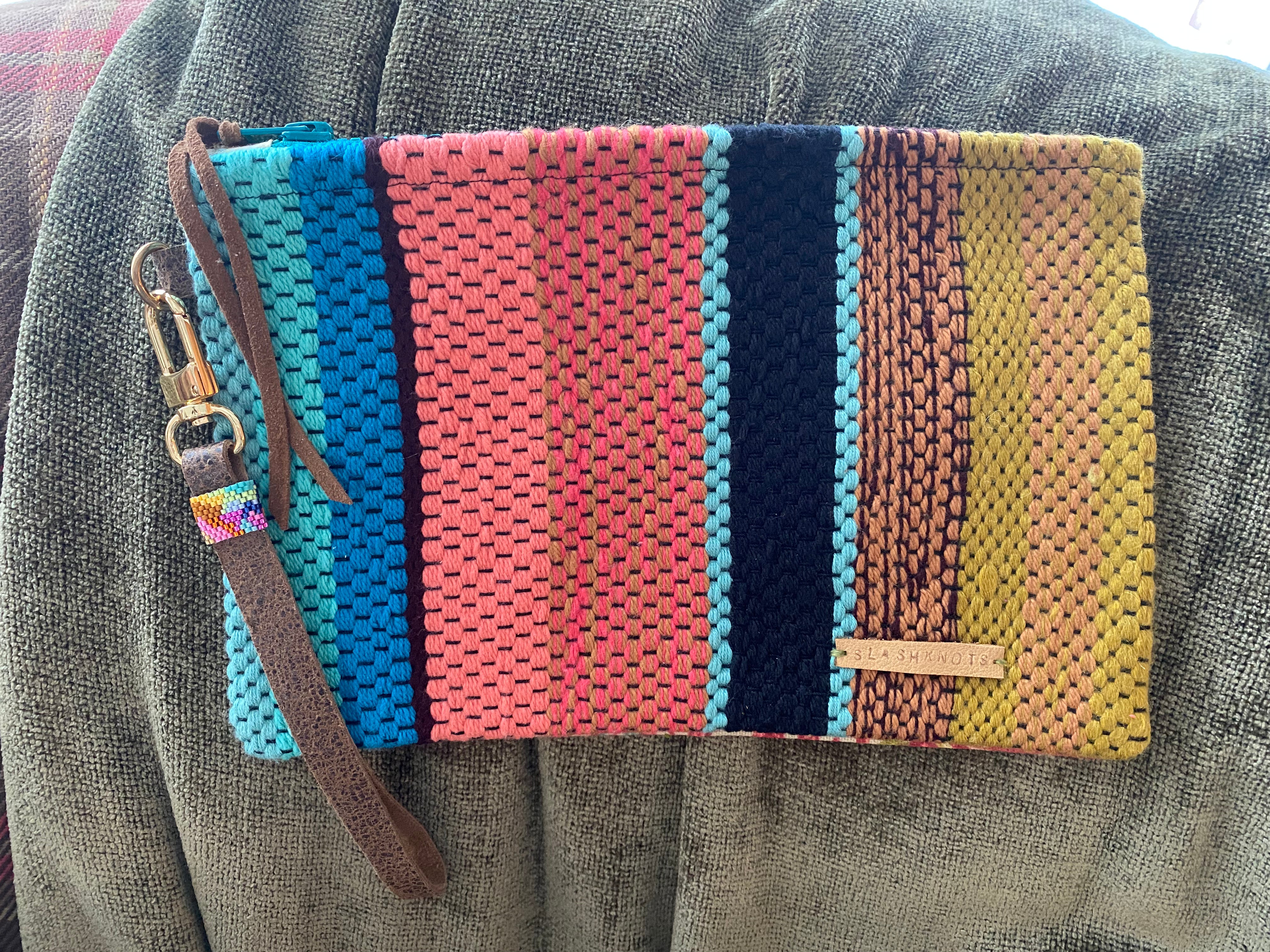 Handwoven wristlet clutch bag - Sedona